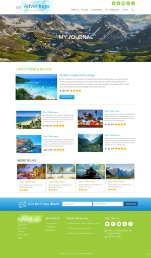 Web Design by pb for Adventugo Inc. | Design: #13574087