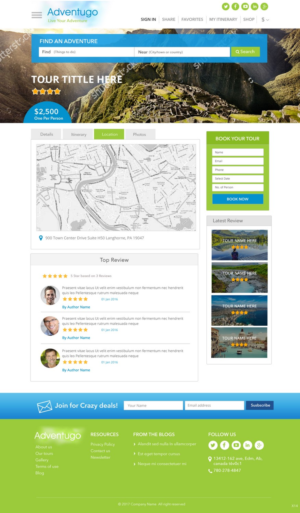Web Design by pb for Adventugo Inc. | Design: #13574094