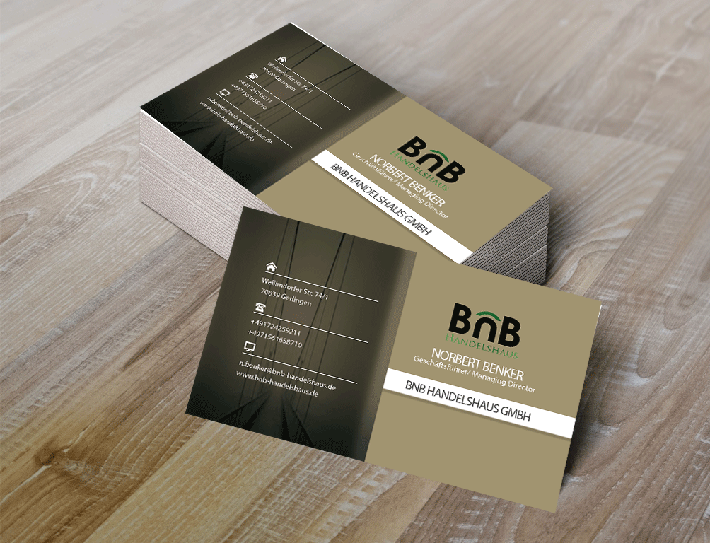 Design de Carte de Visite par dacke011 pour BnB Handelshaus | Design #13224898