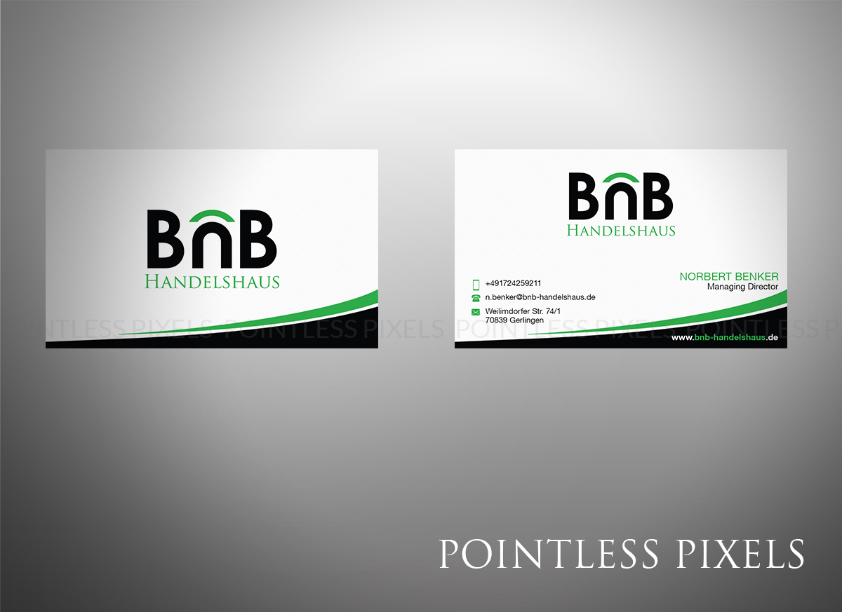 Business Card Design by Pointless Pixels India for BnB Handelshaus | Design #13227937