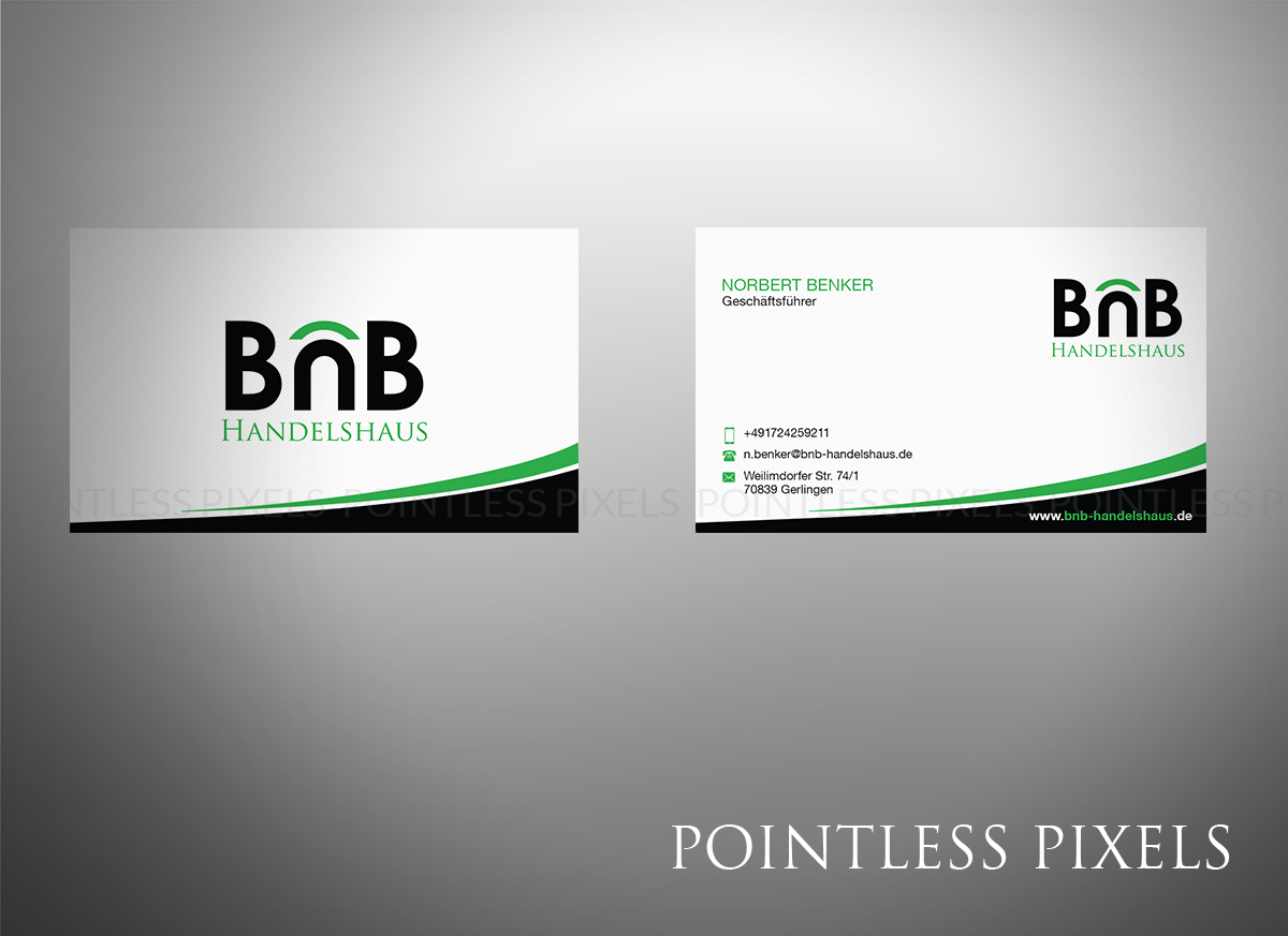Business Card Design by Pointless Pixels India for BnB Handelshaus | Design #13227940