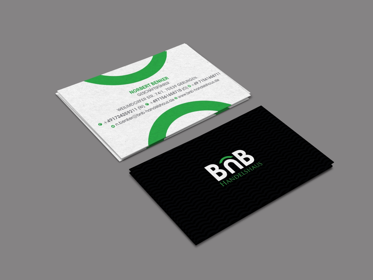 Business Card Design by creativeride for BnB Handelshaus | Design #13302284