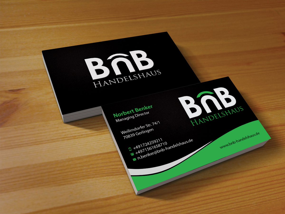 Visitenkarten-Design von Creations Box 2015 für BnB Handelshaus | Design #13238509