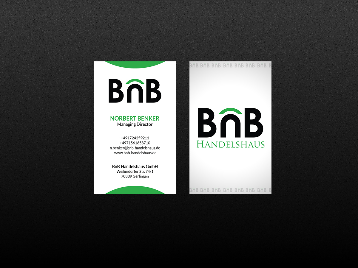Visitenkarten-Design von Creations Box 2015 für BnB Handelshaus | Design #13238513