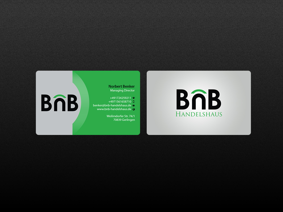 Business Card Design by Creations Box 2015 for BnB Handelshaus | Design #13238517