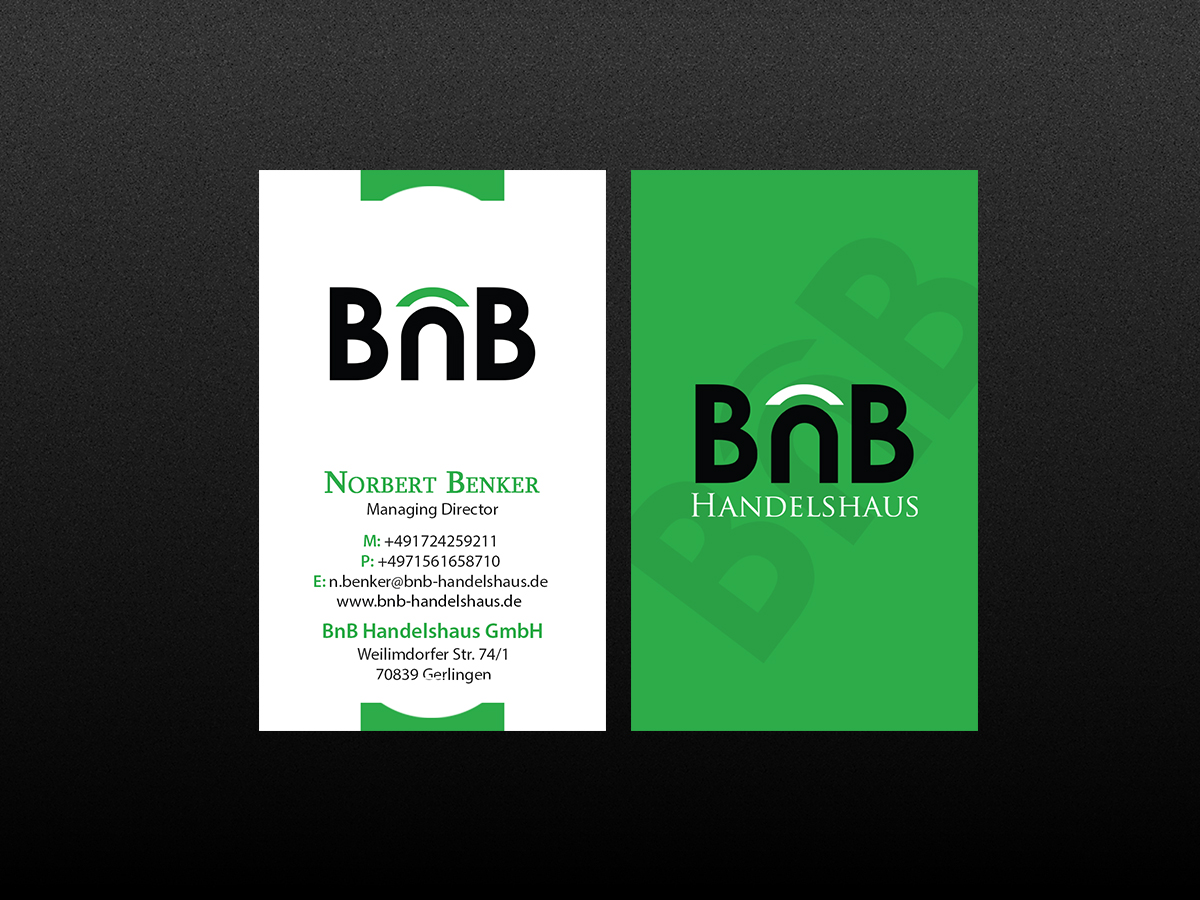 Business Card Design by Creations Box 2015 for BnB Handelshaus | Design #13238529