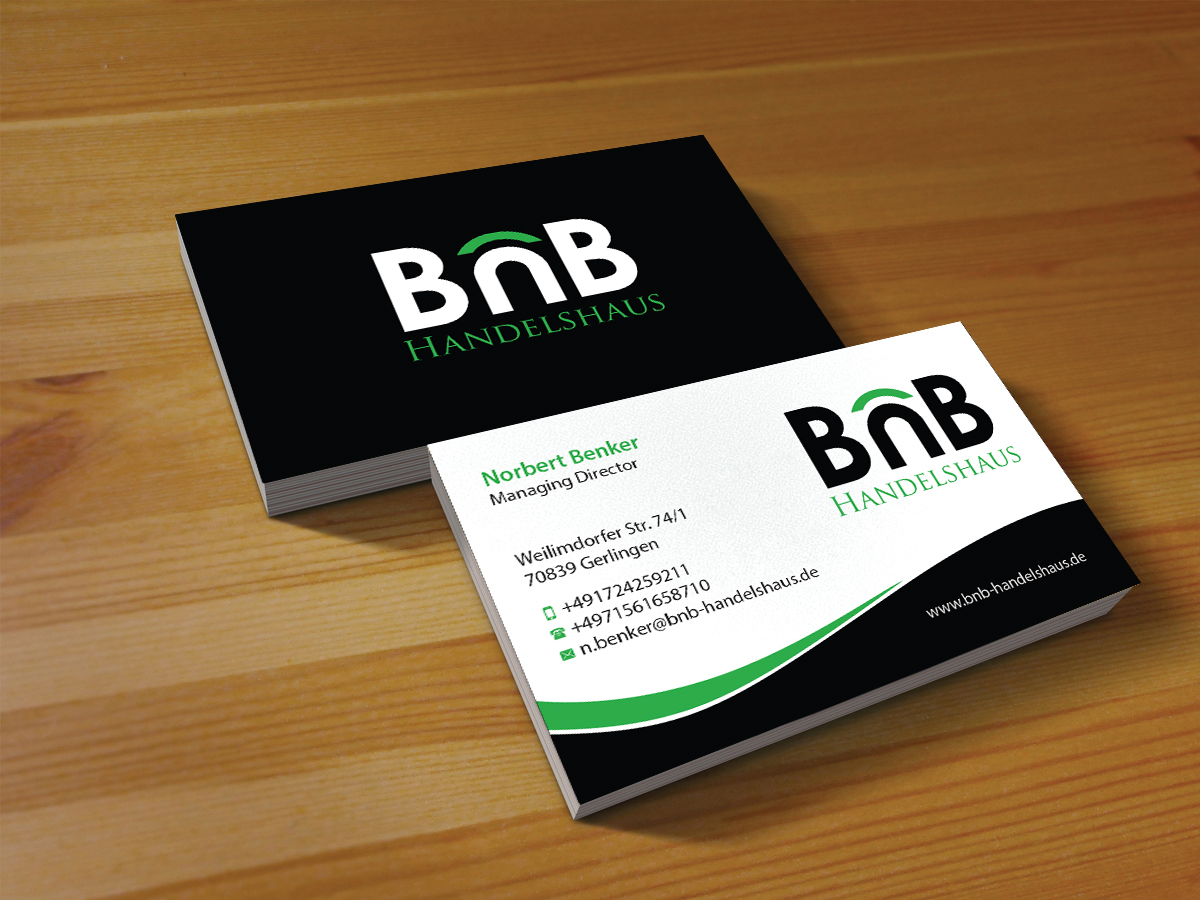 Visitenkarten-Design von Creations Box 2015 für BnB Handelshaus | Design #13238532