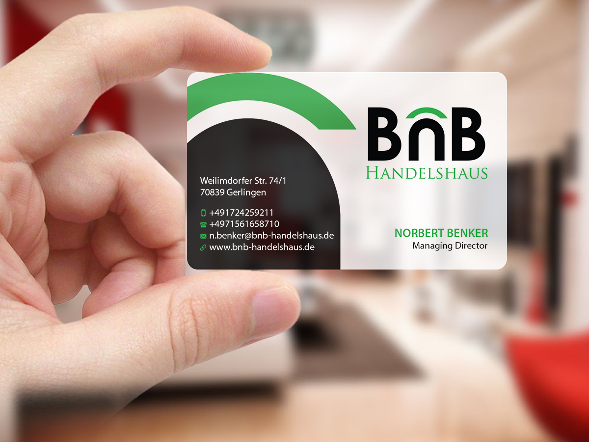 Business Card Design by Creations Box 2015 for BnB Handelshaus | Design #13238533