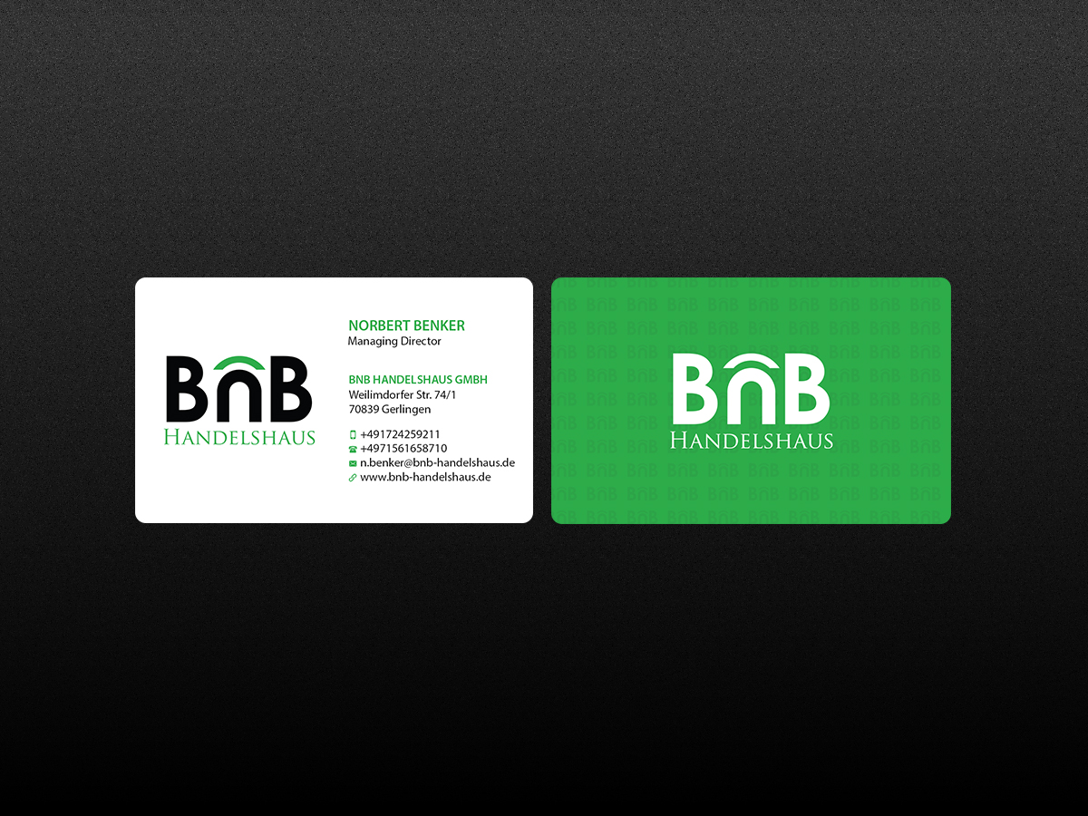 Business Card Design by Creations Box 2015 for BnB Handelshaus | Design #13238535