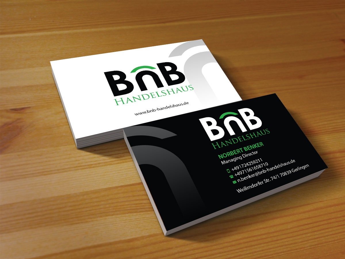 Business Card Design by Creations Box 2015 for BnB Handelshaus | Design #13238556