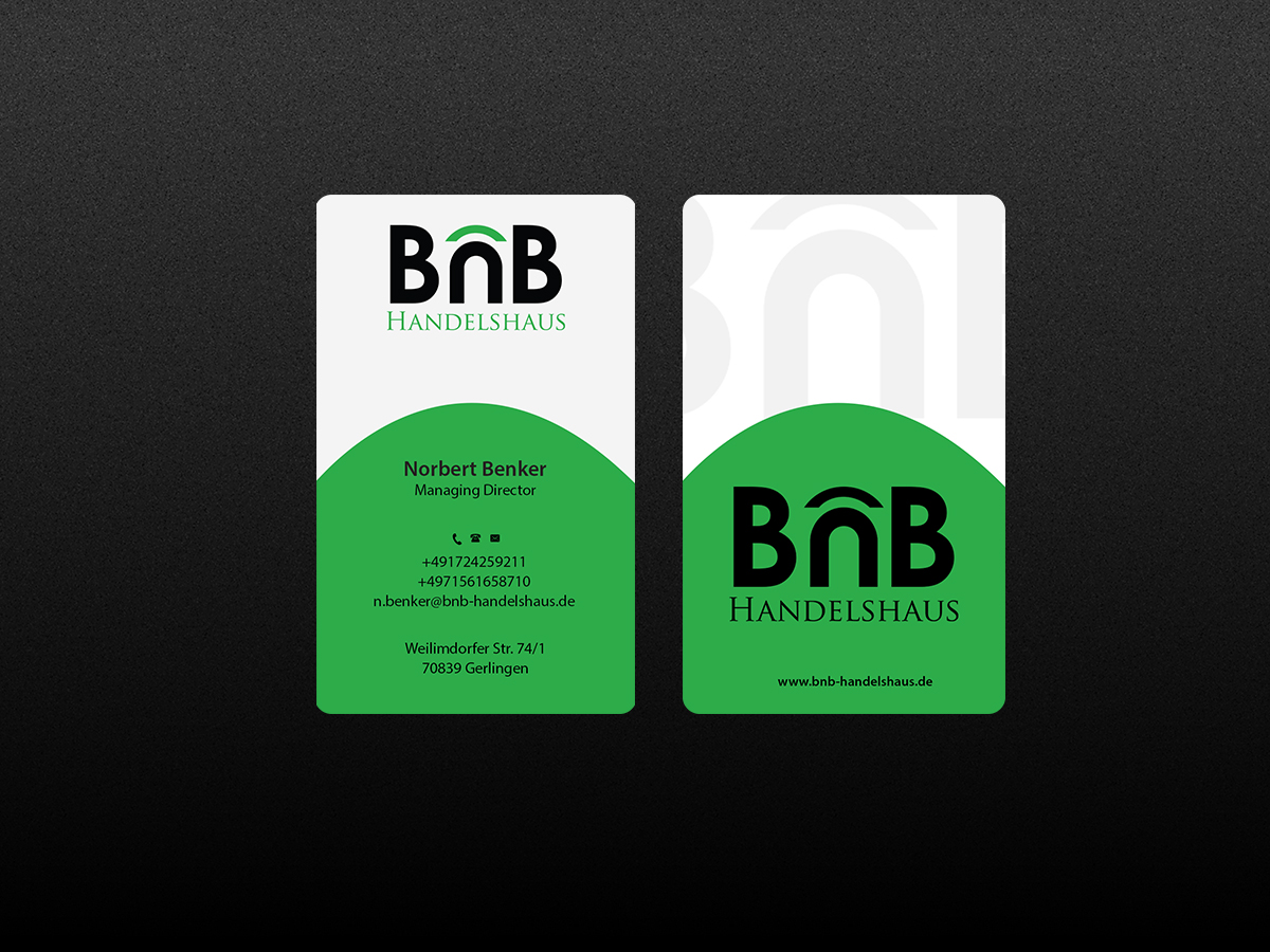 Business Card Design by Creations Box 2015 for BnB Handelshaus | Design #13238563