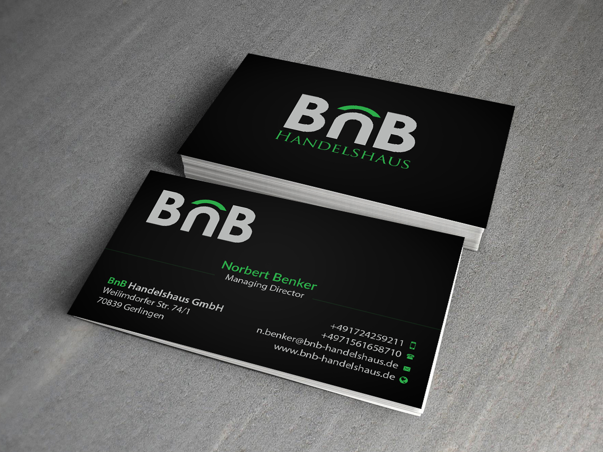 Business Card Design by Creations Box 2015 for BnB Handelshaus | Design #13302337