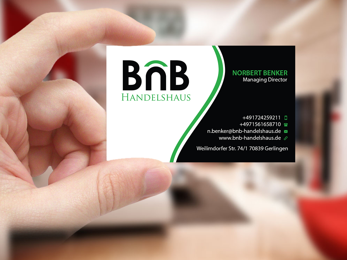 Visitenkarten-Design von Creations Box 2015 für BnB Handelshaus | Design #13302339