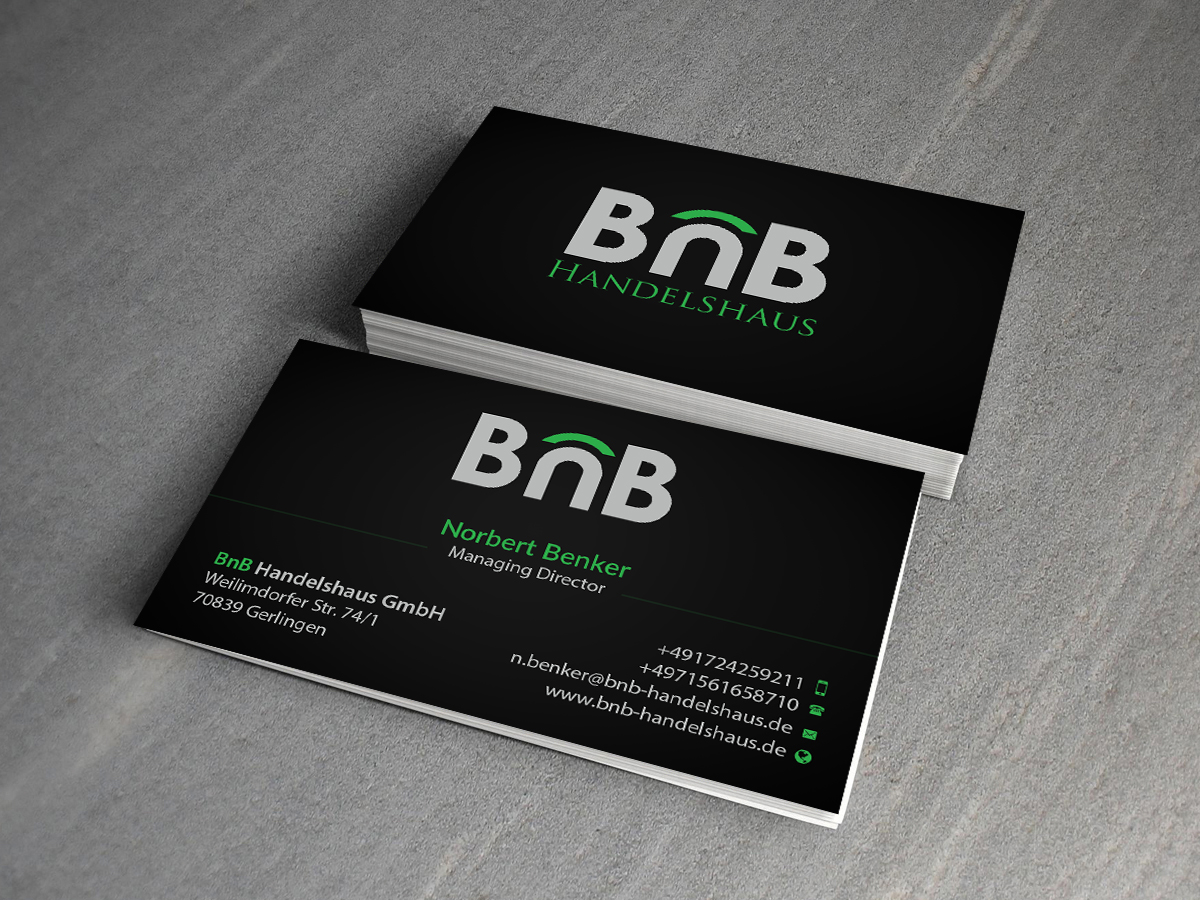 Business Card Design by Creations Box 2015 for BnB Handelshaus | Design #13302349