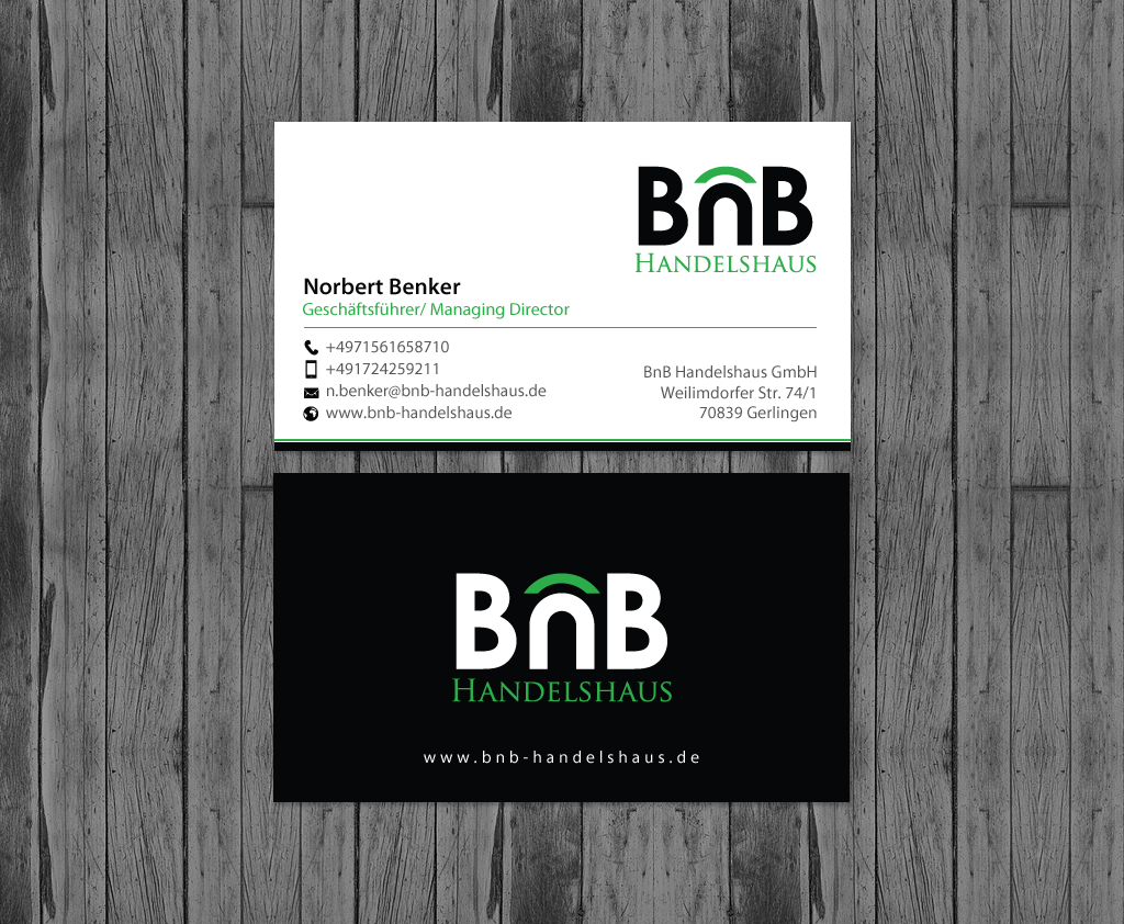 Business Card Design by chandrayaan.creative for BnB Handelshaus | Design #13232354