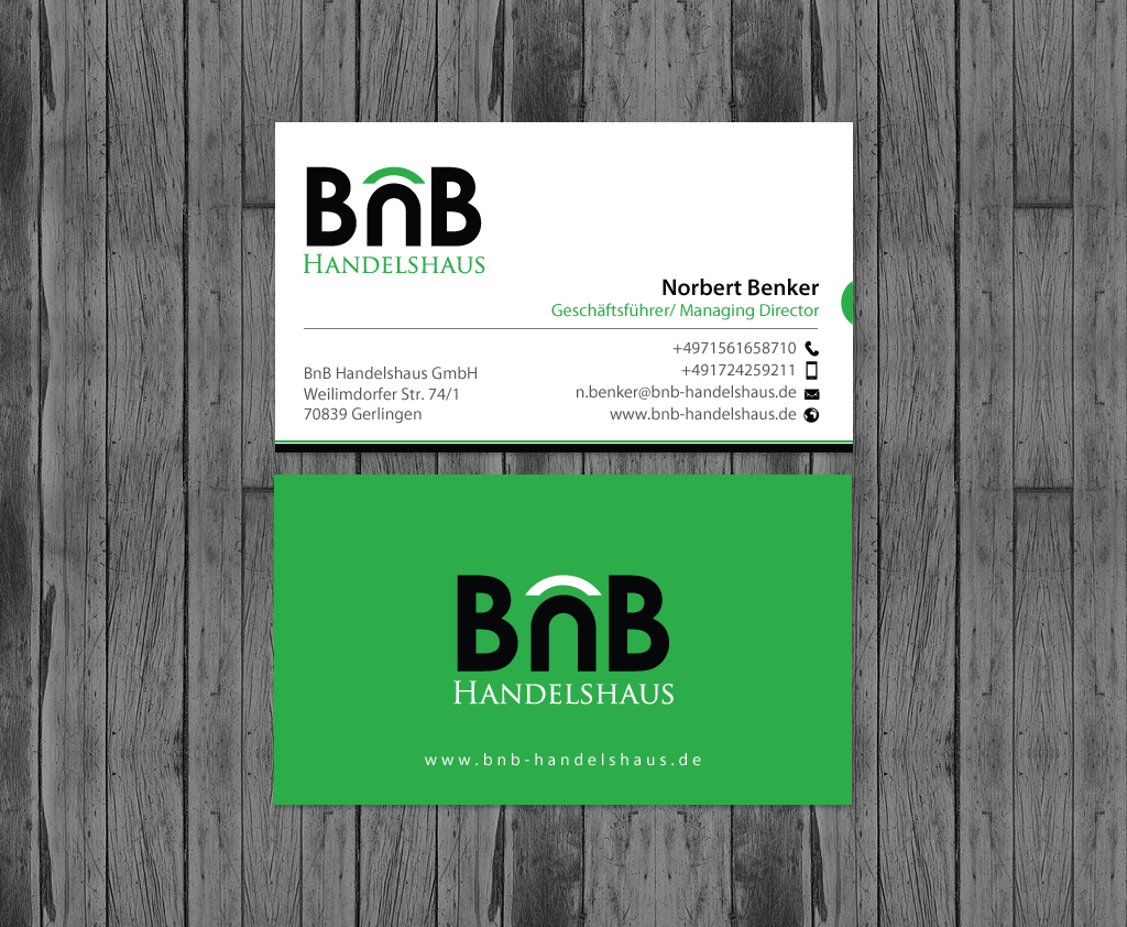 Business Card Design by chandrayaan.creative for BnB Handelshaus | Design #13232380