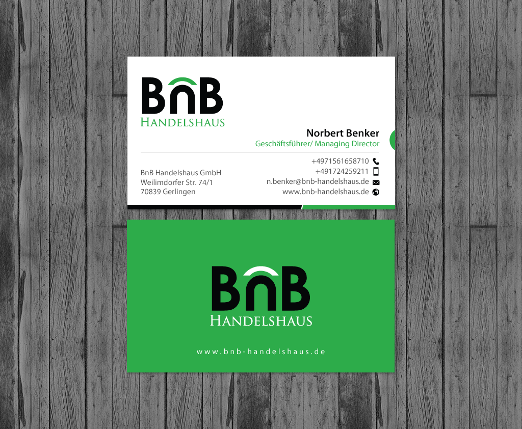 Business Card Design by chandrayaan.creative for BnB Handelshaus | Design #13232383