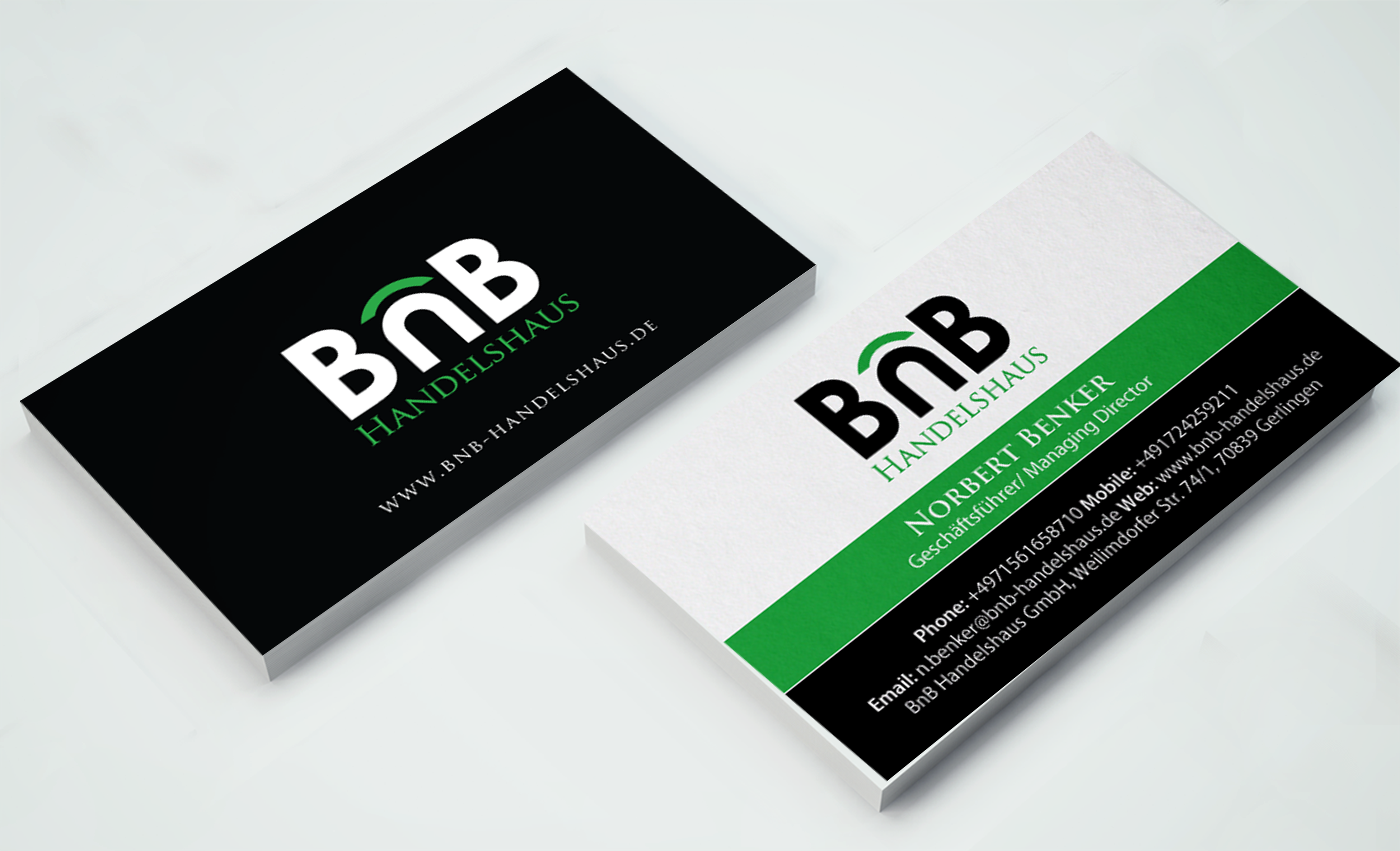 Diseño de Tarjeta de Presentación por chandrayaan.creative para BnB Handelshaus | Diseño #13232522