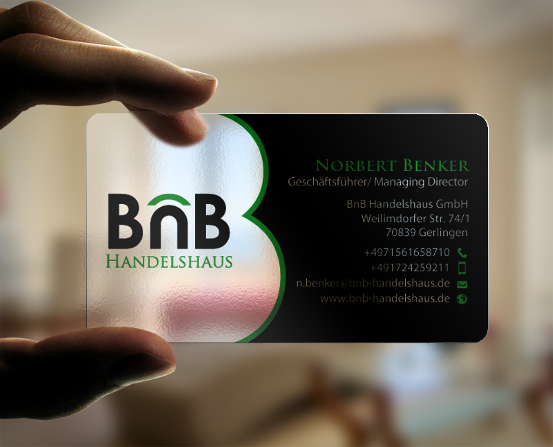 Visitenkarten-Design von chandrayaan.creative für BnB Handelshaus | Design #13233411