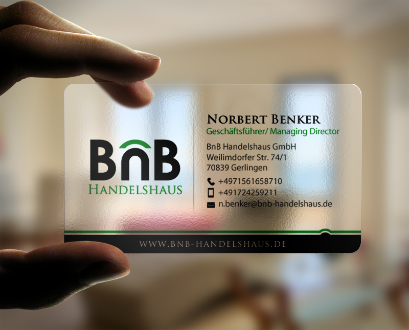 Visitenkarten-Design von chandrayaan.creative für BnB Handelshaus | Design #13233413