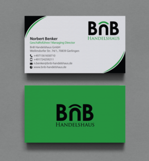 Diseño de Tarjeta de Presentación por chandrayaan.creative para BnB Handelshaus | Diseño: #13234936