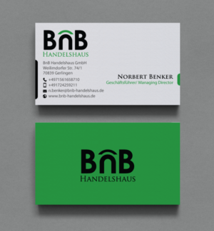 Diseño de Tarjeta de Presentación por chandrayaan.creative para BnB Handelshaus | Diseño: #13234937