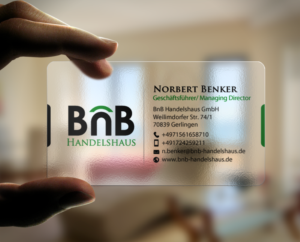 Diseño de Tarjeta de Presentación por chandrayaan.creative para BnB Handelshaus | Diseño: #13234938
