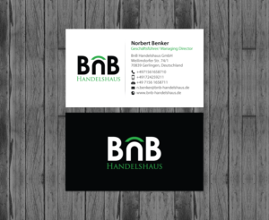 Business Card Design by chandrayaan.creative for BnB Handelshaus | Design: #13307339