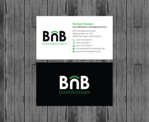 Business Card Design by chandrayaan.creative for BnB Handelshaus | Design: #13307341