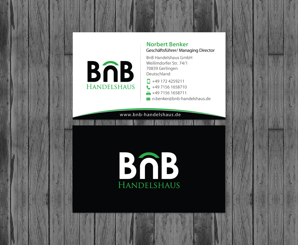 Visitenkarten-Design von chandrayaan.creative für BnB Handelshaus | Design #13312184