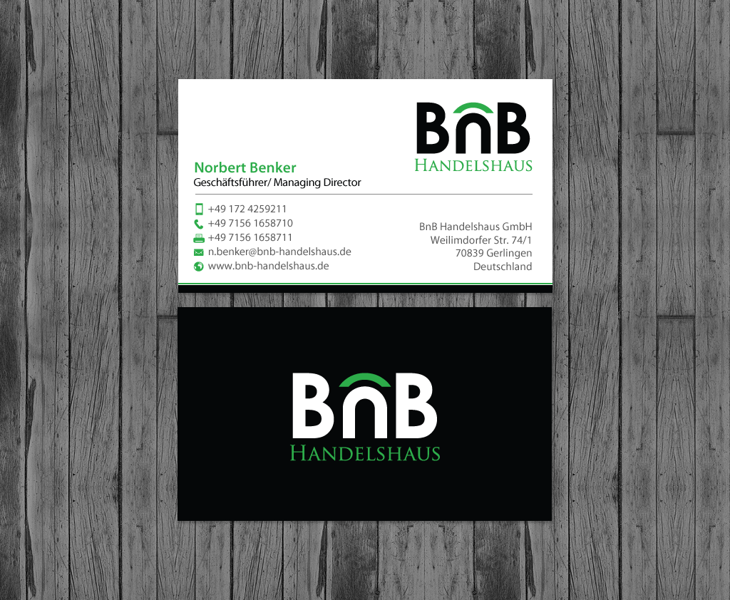 Business Card Design by chandrayaan.creative for BnB Handelshaus | Design #13312186