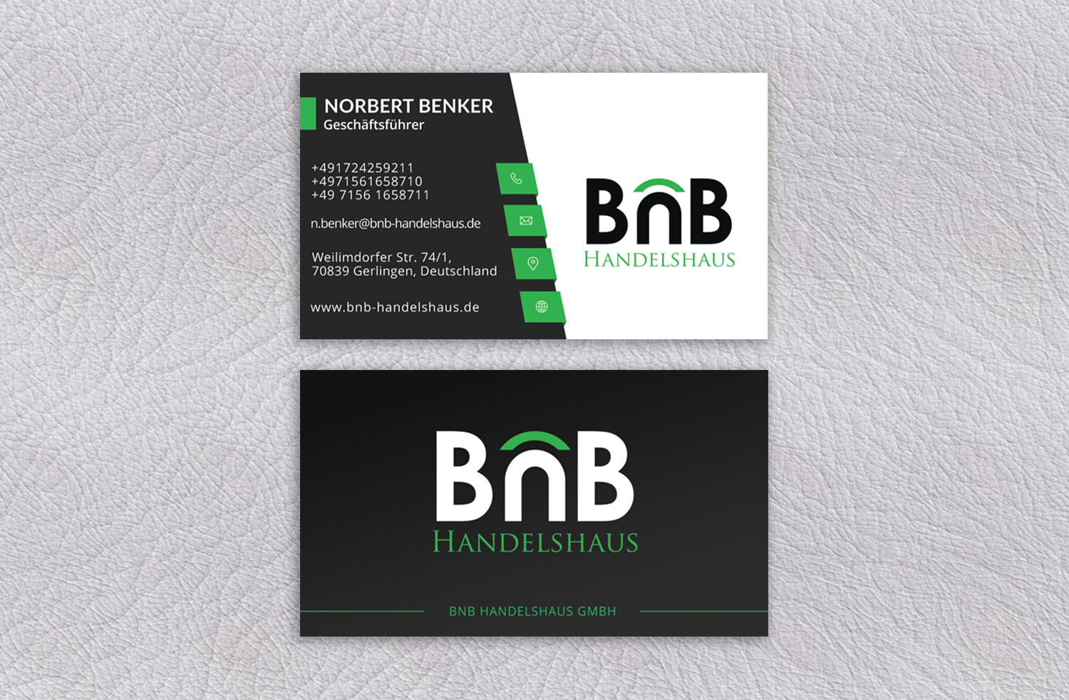 Business Card Design by Graphic Flame for BnB Handelshaus | Design #13318717