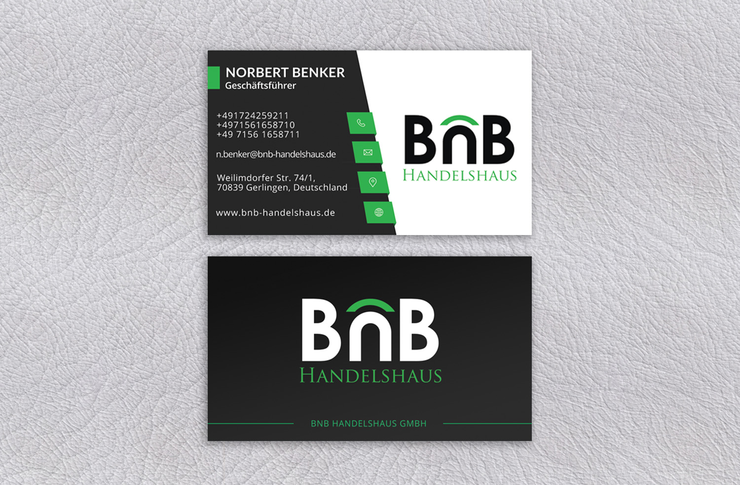 Business Card Design by Graphic Flame for BnB Handelshaus | Design #13318718