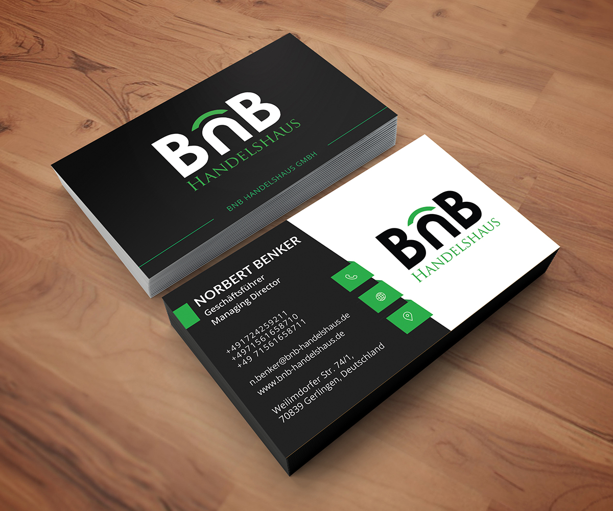Visitenkarten-Design von Graphic Flame für BnB Handelshaus | Design #13334154