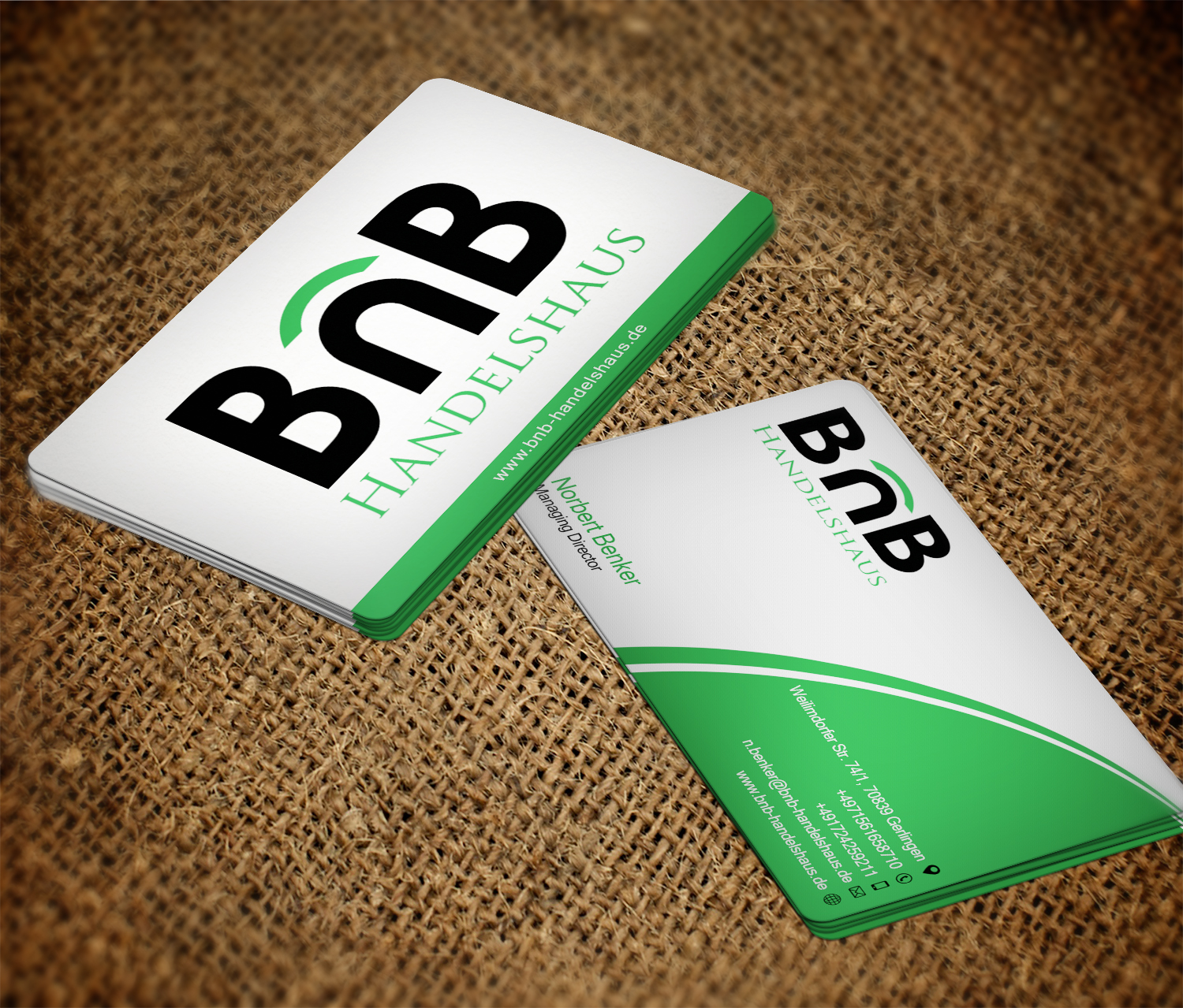 Diseño de Tarjeta de Presentación por Imagine Box para BnB Handelshaus | Diseño #13244988