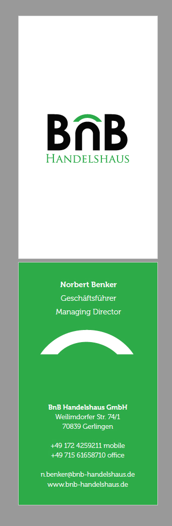 Diseño de Tarjeta de Presentación por prz para BnB Handelshaus | Diseño #13271716