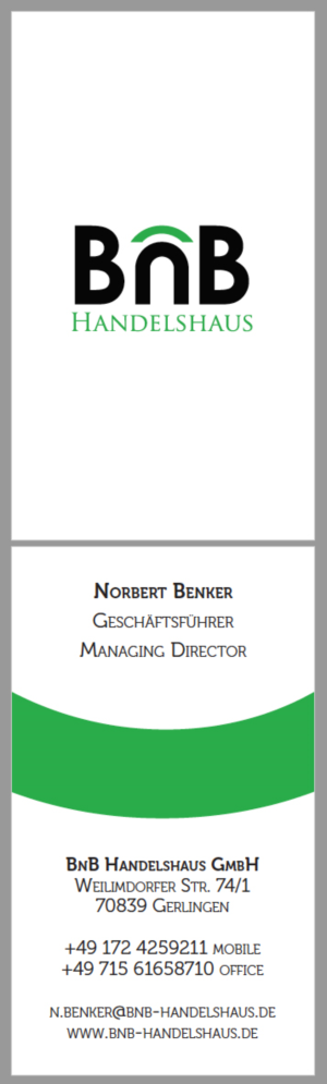 Business Card Design by prz for BnB Handelshaus | Design: #13303322