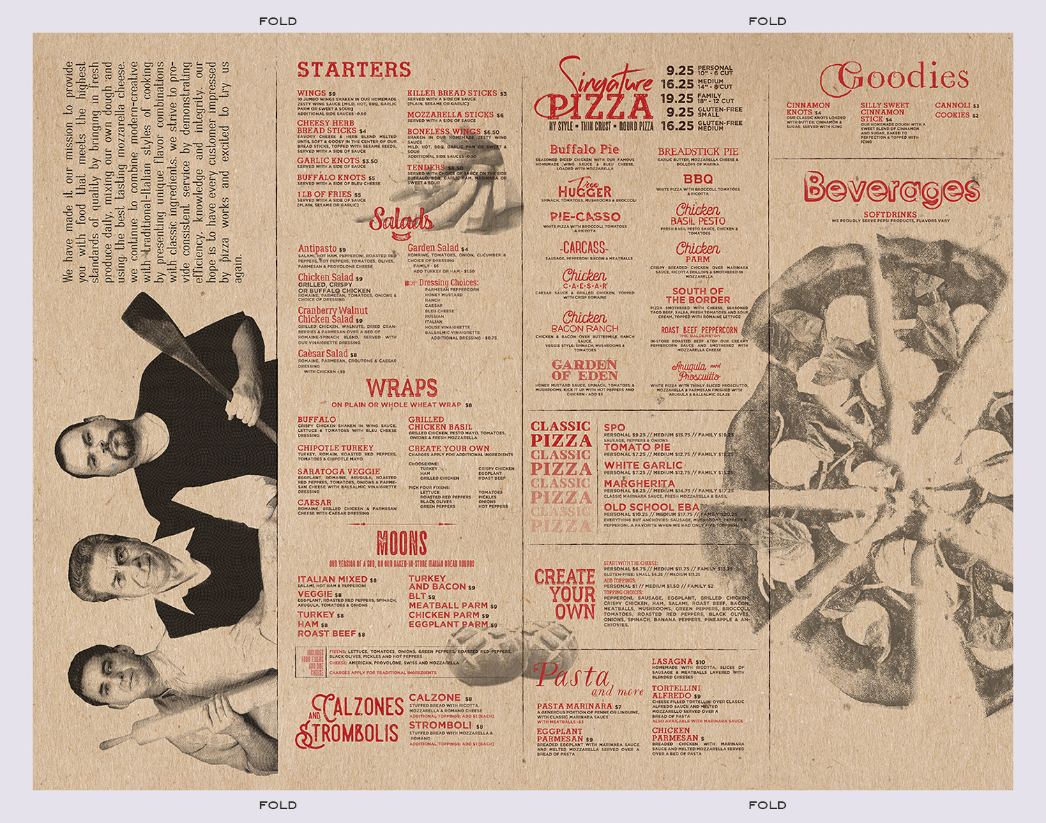 Design de Menu par mrmrnjr pour Pizza Works | Design #13272622