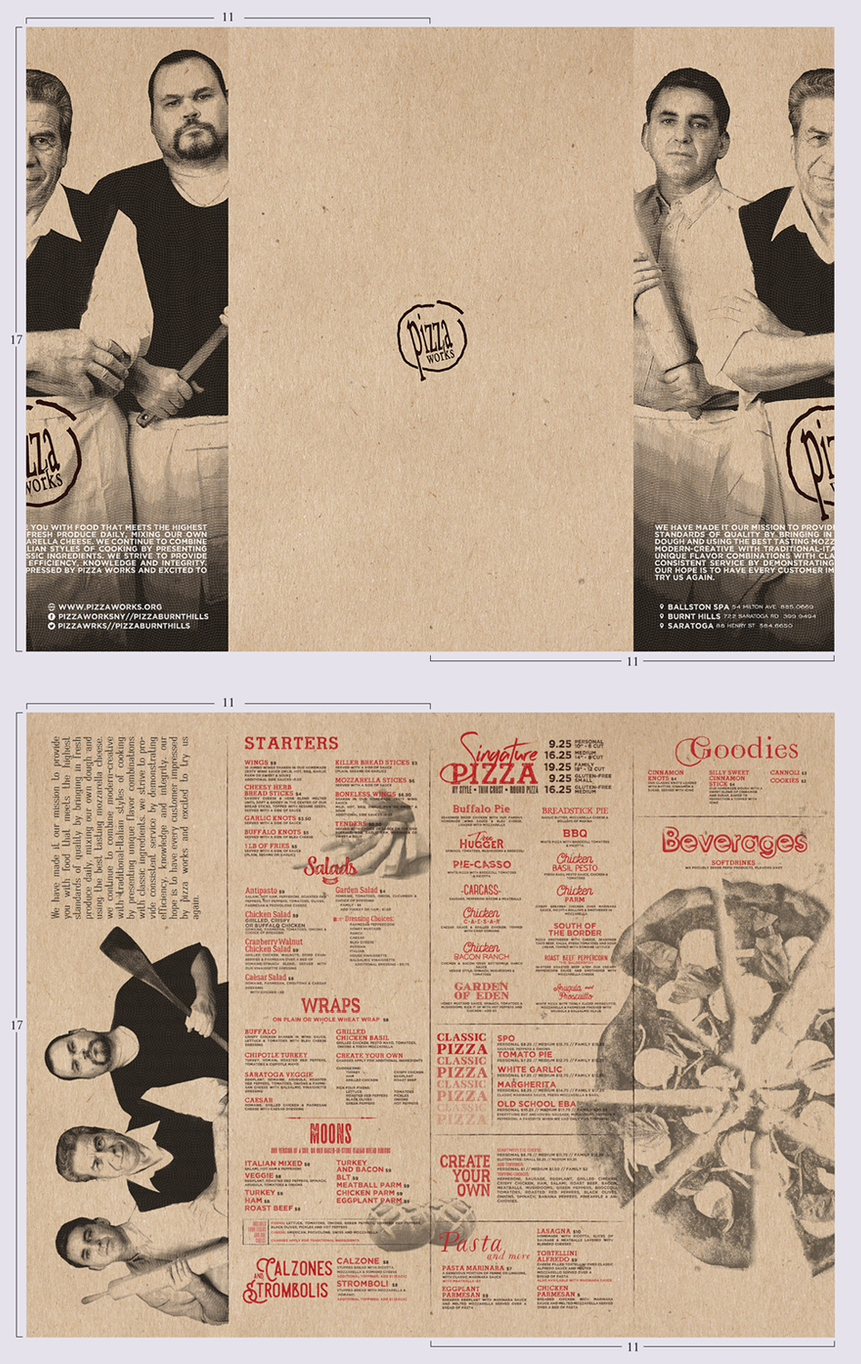 Menu Design by mrmrnjr for Pizza Works | Design #13273996