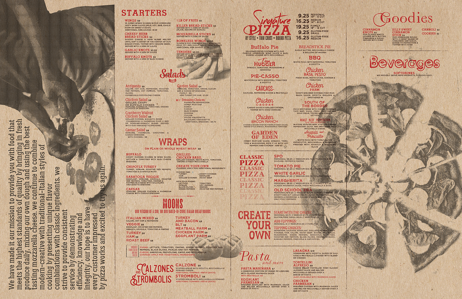 Menu Design by mrmrnjr for Pizza Works | Design #13295514