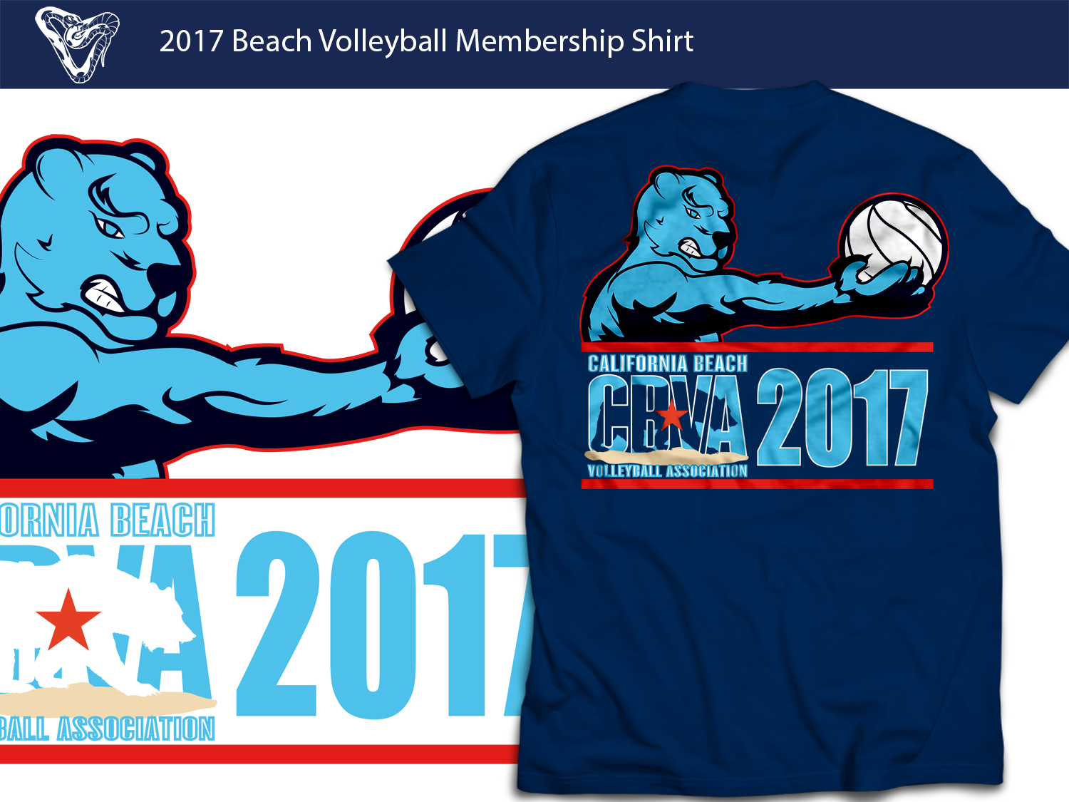 T-shirt Design by Shemet for California Beach Volleyball Association | Design #13255879