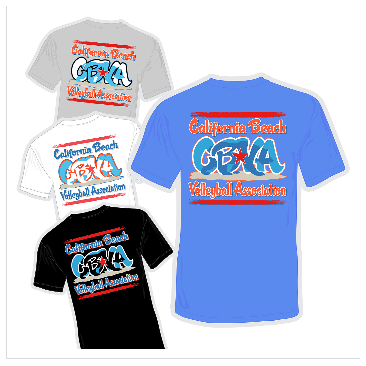 T-shirt Design by GavZ for California Beach Volleyball Association | Design #13356770