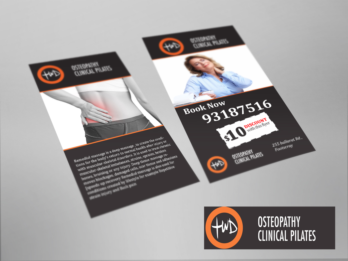 Flyer Design by Redberryfrog .com for Acumen Clinical Hypnotherapy | Design #2454945