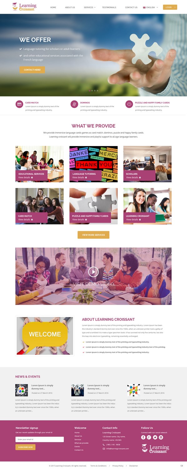 Diseño Web por pb para Learningcroissant | Diseño #13237414