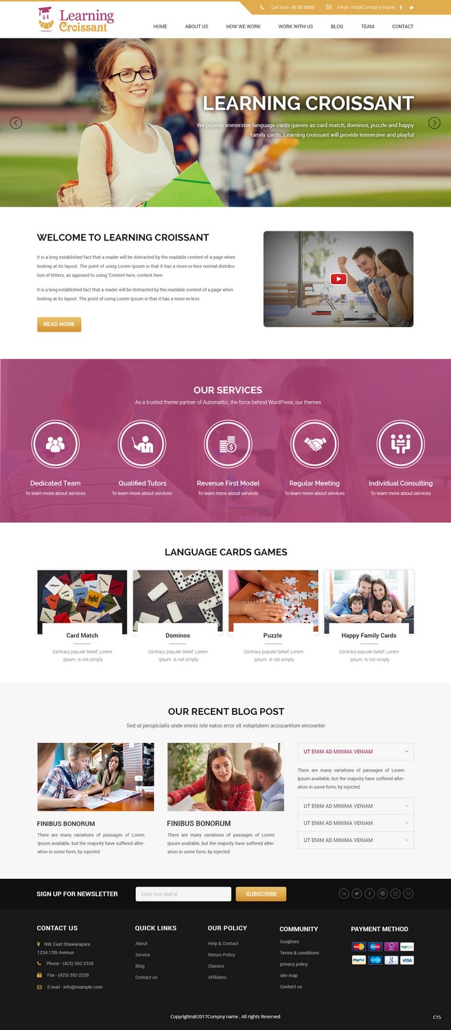 Web Design by pb for Learningcroissant | Design #13237427