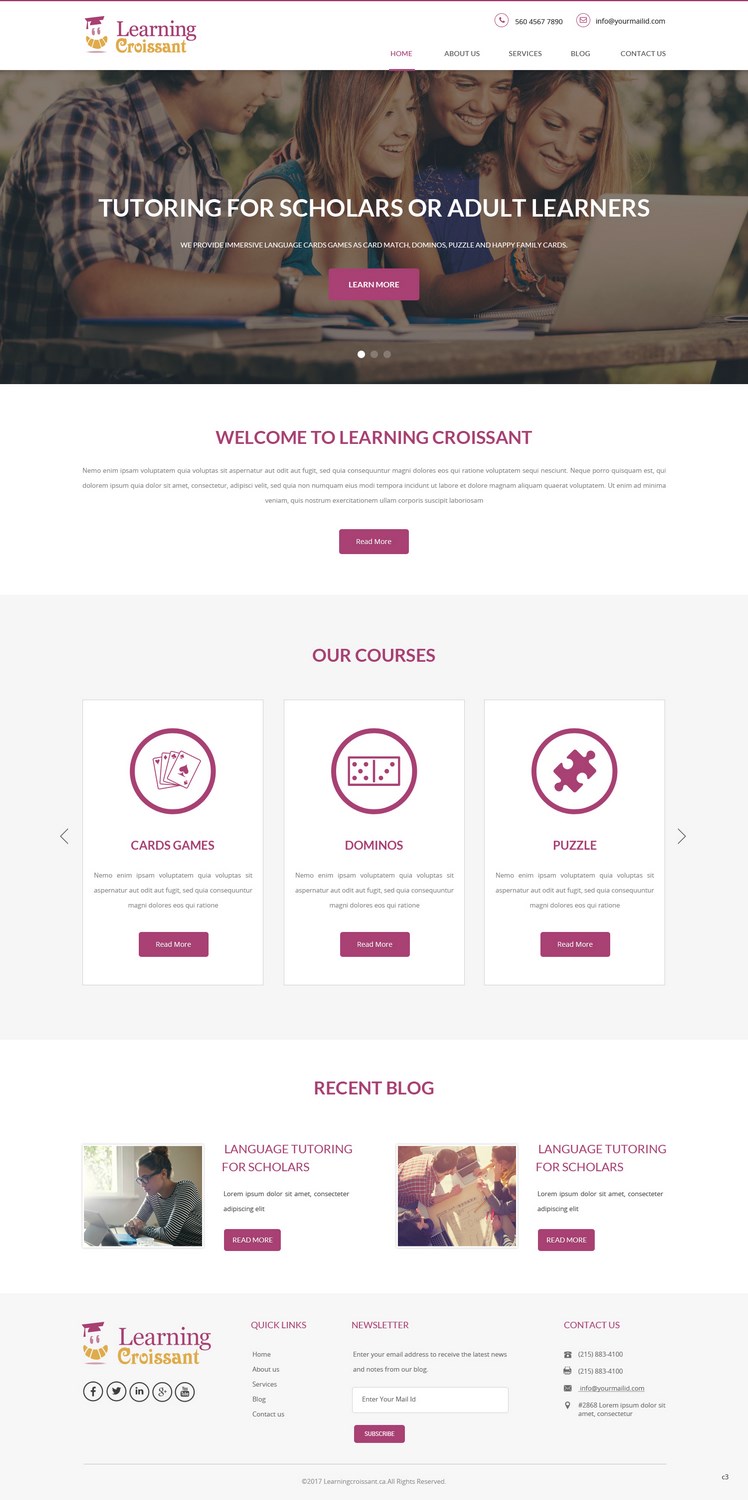 Web-Design von pb für Learningcroissant | Design #13247260