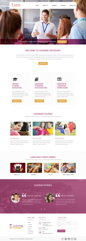 Web-Design von pb für Learningcroissant | Design: #13458948