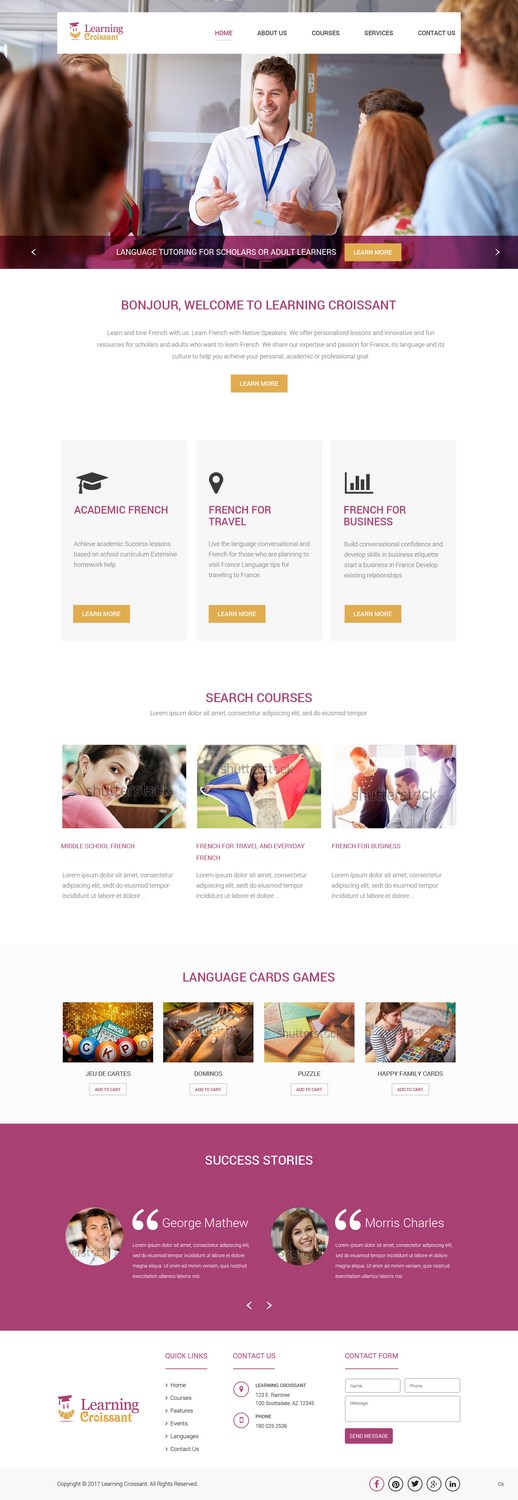 Web Design by pb for Learningcroissant | Design #13508984
