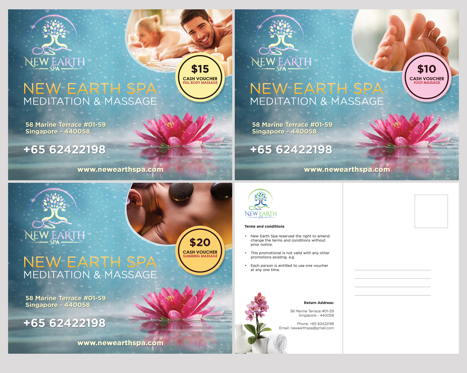 Design de Carte Postale par LeonFX pour New Earth Spa | Design #13311005