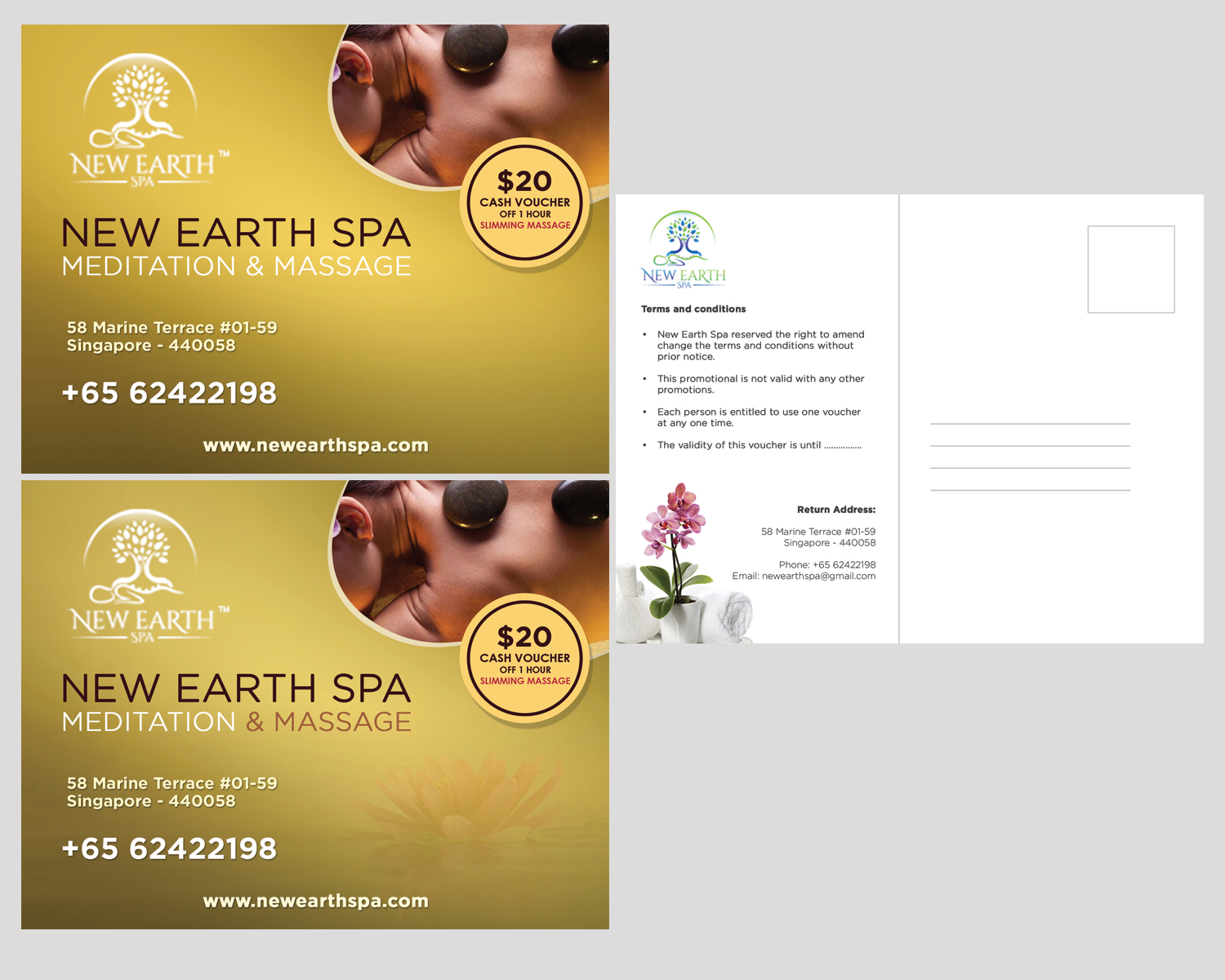 Postcard Design by LeonFX for New Earth Spa | Design #13321984